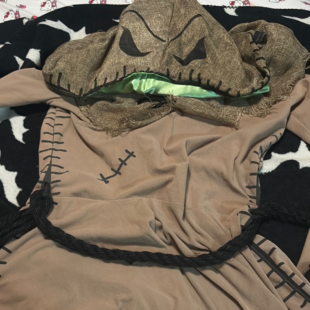 Woman Scarecrow Costume - Tan and Black